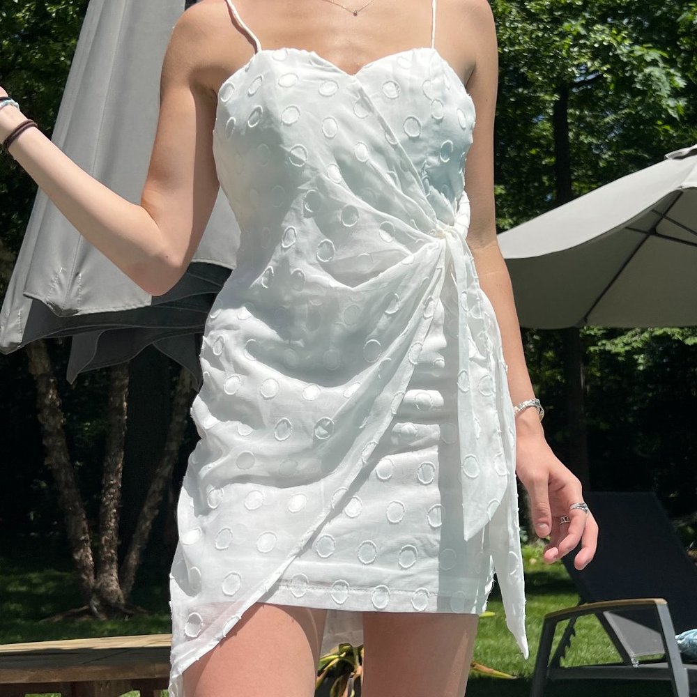 White Polka-Dot Dress